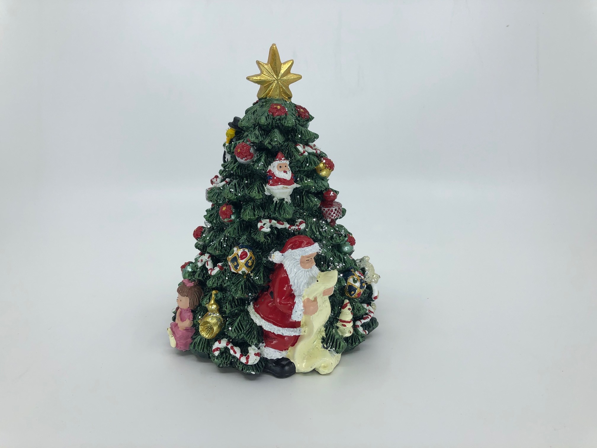 Spieldose Weihnachtsbaum mit Nikolaus